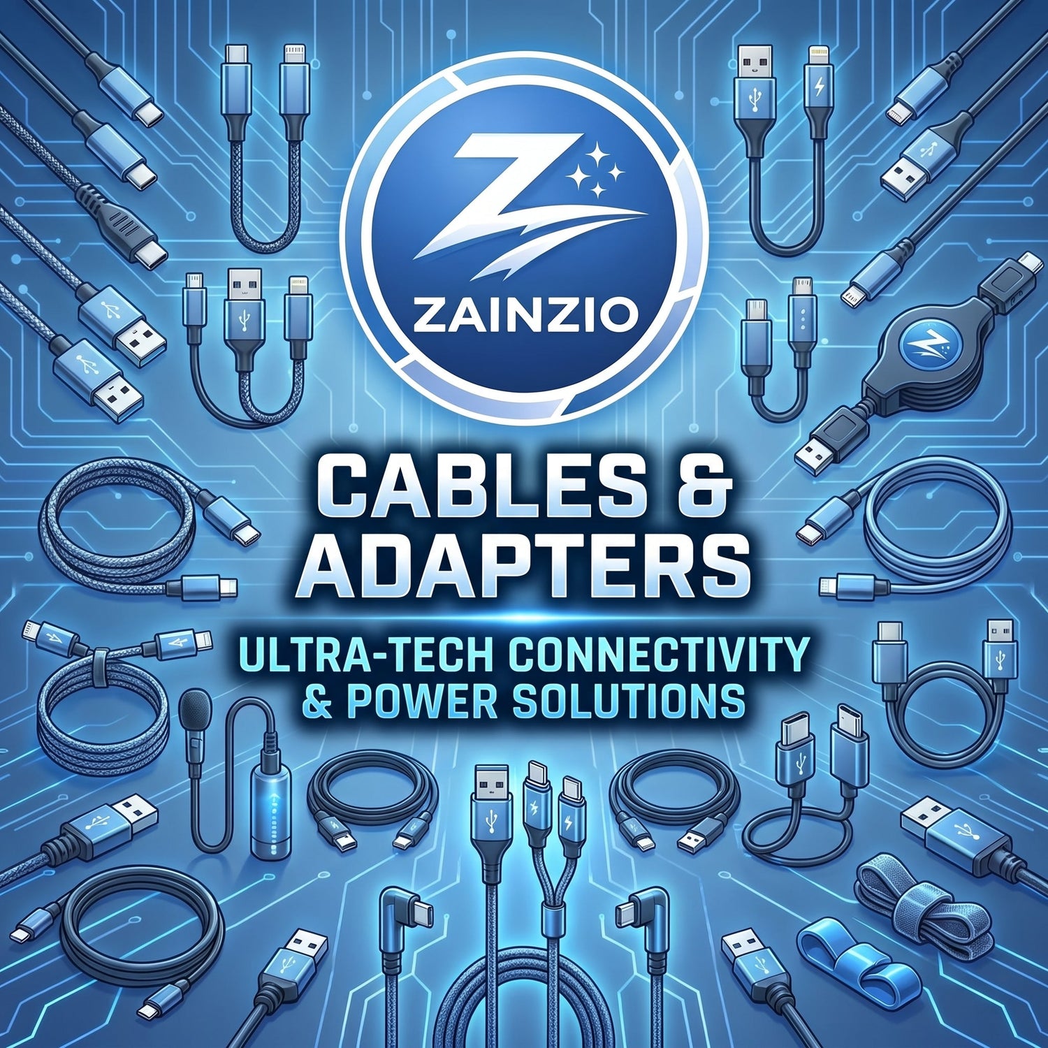 The right cable makes all the difference — and Zainzio's Cables &amp; Adapters collection has every connection type, length, and format you'll ever need, so you're never stuck without the right cord for the right device.