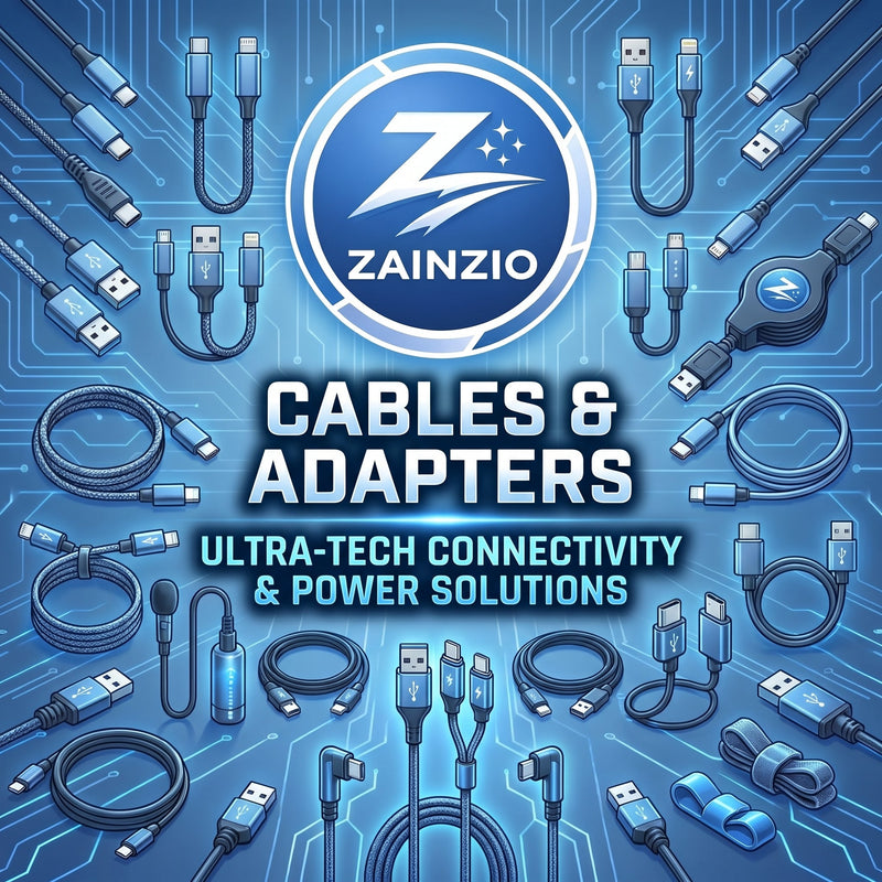 The right cable makes all the difference — and Zainzio's Cables &amp; Adapters collection has every connection type, length, and format you'll ever need, so you're never stuck without the right cord for the right device.