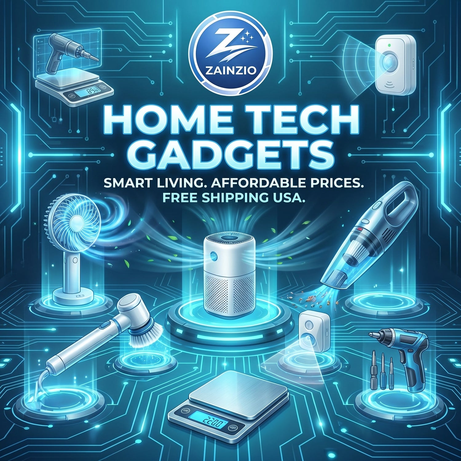 Make everyday life smarter, cleaner, and more efficient with Zainzio's Home Tech Gadgets collection — a carefully curated selection of practical household electronics at prices every American household can afford.