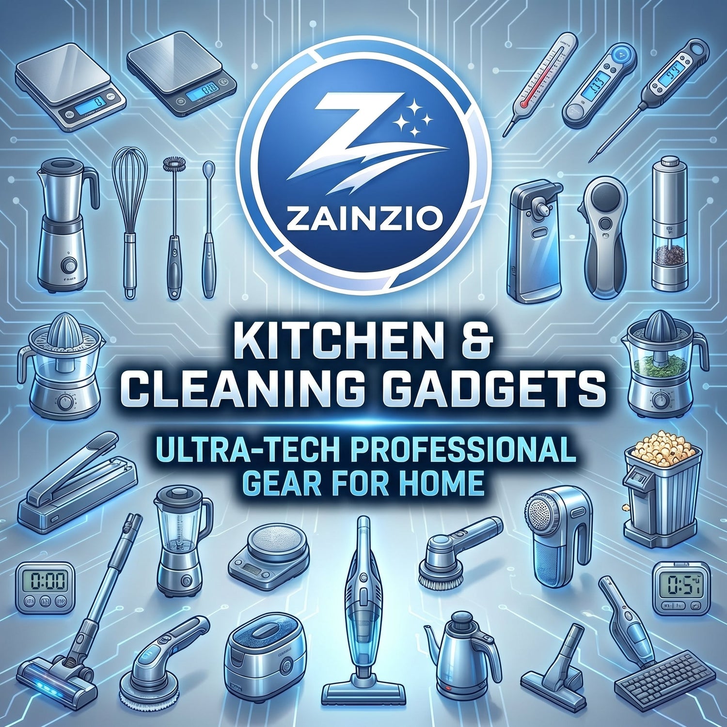 Cook smarter, clean faster, and take back your time with Zainzio's Kitchen &amp; Cleaning Gadgets collection — a comprehensive lineup of affordable electric gadgets that handle the everyday tasks of cooking, food prep.