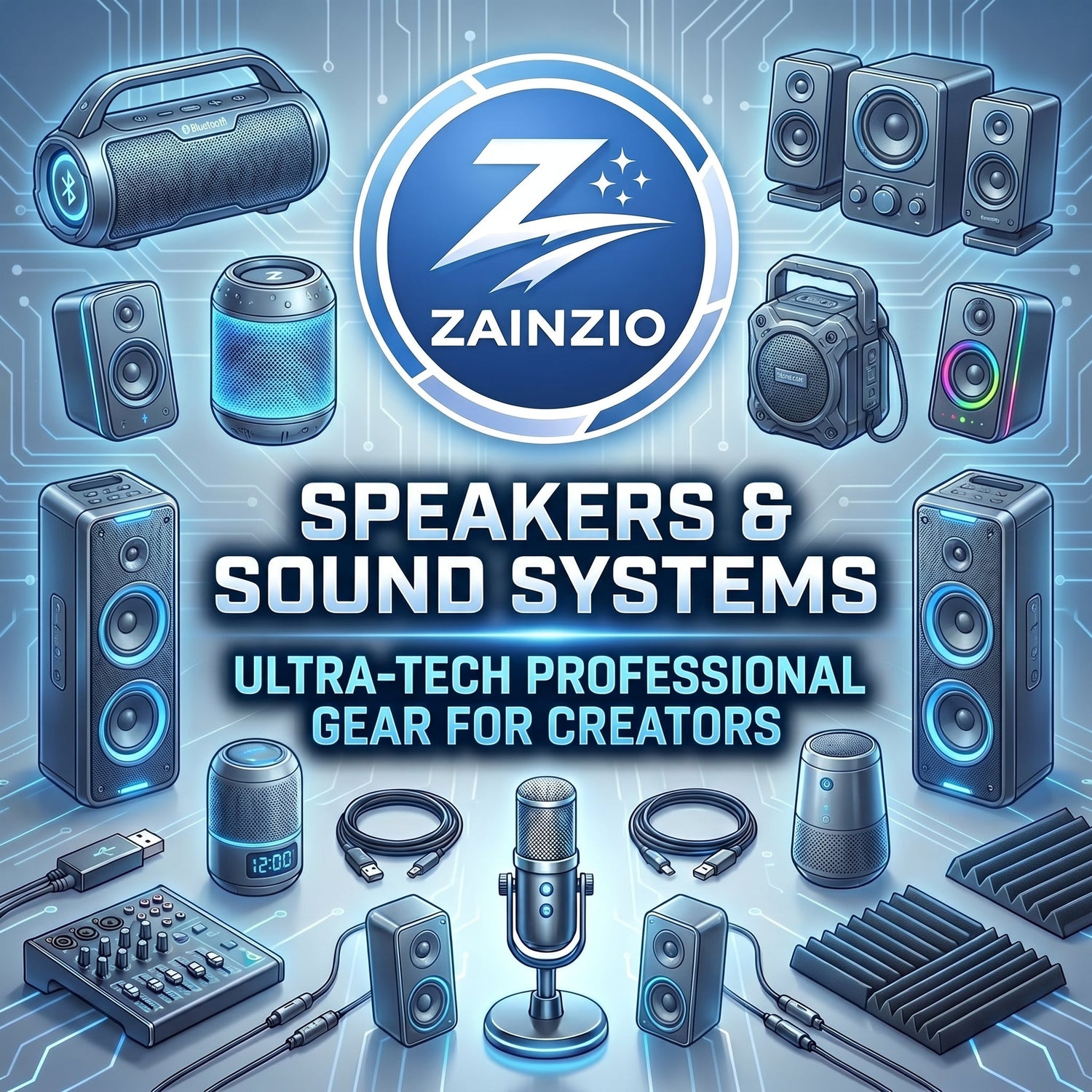 Fill any space with sound that actually moves you using Zainzio's Speakers &amp; Sound Systems collection — everything from compact everyday Bluetooth speakers to full karaoke and party setups, all at prices that make great audio accessible to everyone.