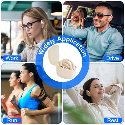 Open Ear Earbuds, Bluetooth 5.4, Zainzio Audio, Sport Headphones, Waterproof Earbuds, Running Headphones, LED Power Display