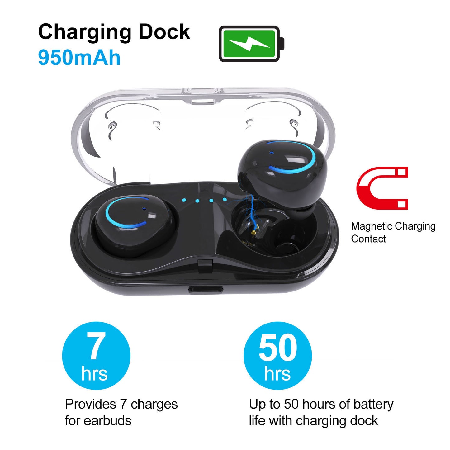 TWS Wireless Earbuds, Bluetooth Stereo Headphones, Zainzio Audio, Noise Reducing Earbuds, Portable Charging Pod, Hands-free Earphones, White TWS Earbuds