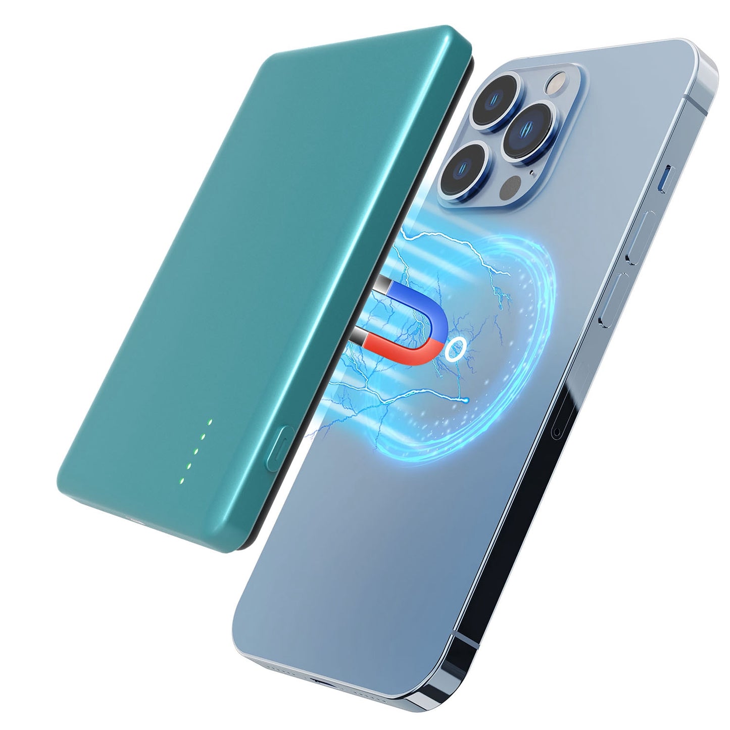 MagSafe Power Bank, Slim Magnetic Charger, Zainzio Portable Power, 20W Fast Charging, iPhone Wireless Battery, Ultra Thin Powerbank, 5000mAh Pocket Charger