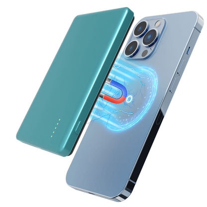 MagSafe Power Bank, Slim Magnetic Charger, Zainzio Portable Power, 20W Fast Charging, iPhone Wireless Battery, Ultra Thin Powerbank, 5000mAh Pocket Charger