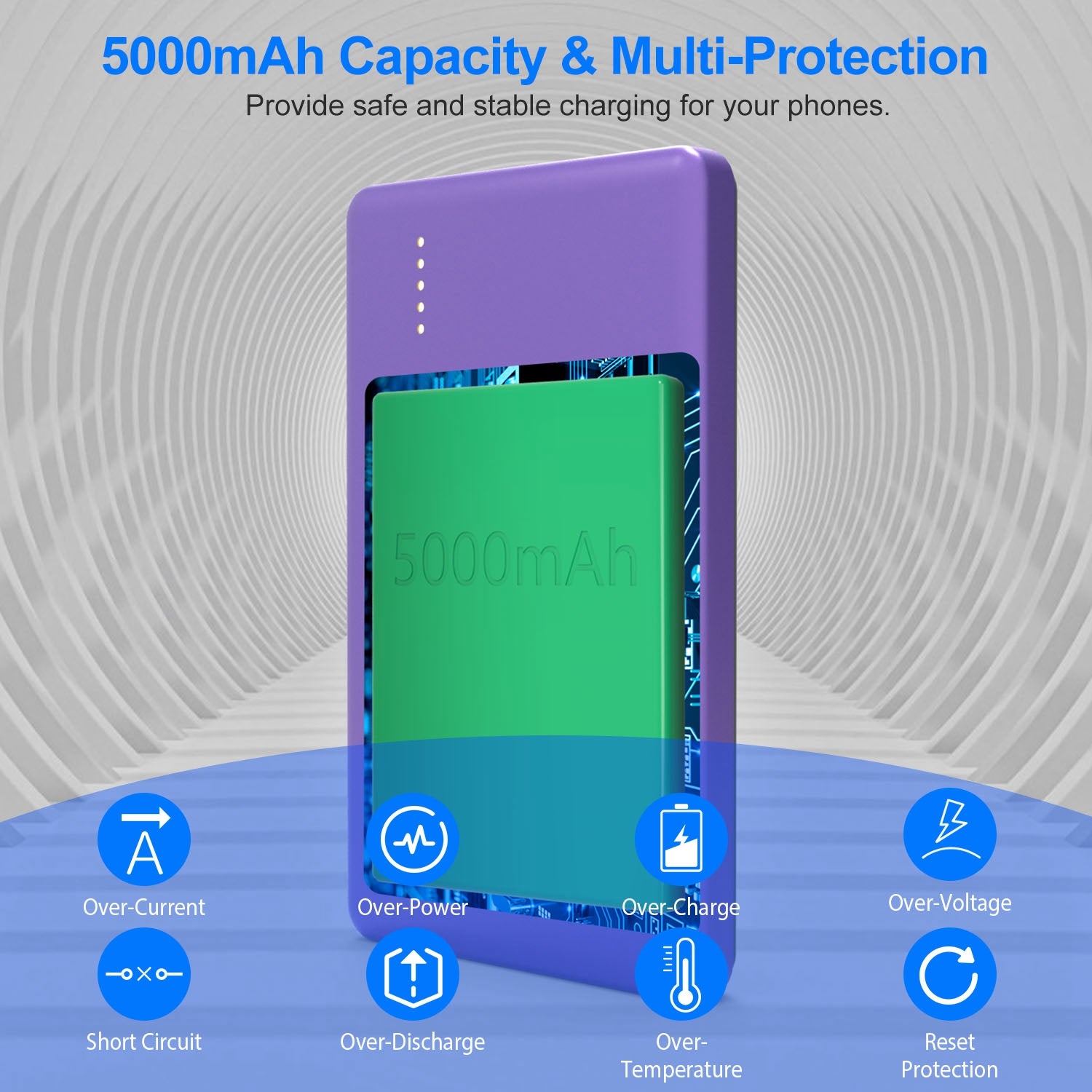 MagSafe Power Bank, Slim Magnetic Charger, Zainzio Portable Power, 20W Fast Charging, iPhone Wireless Battery, Ultra Thin Powerbank, 5000mAh Pocket Charger