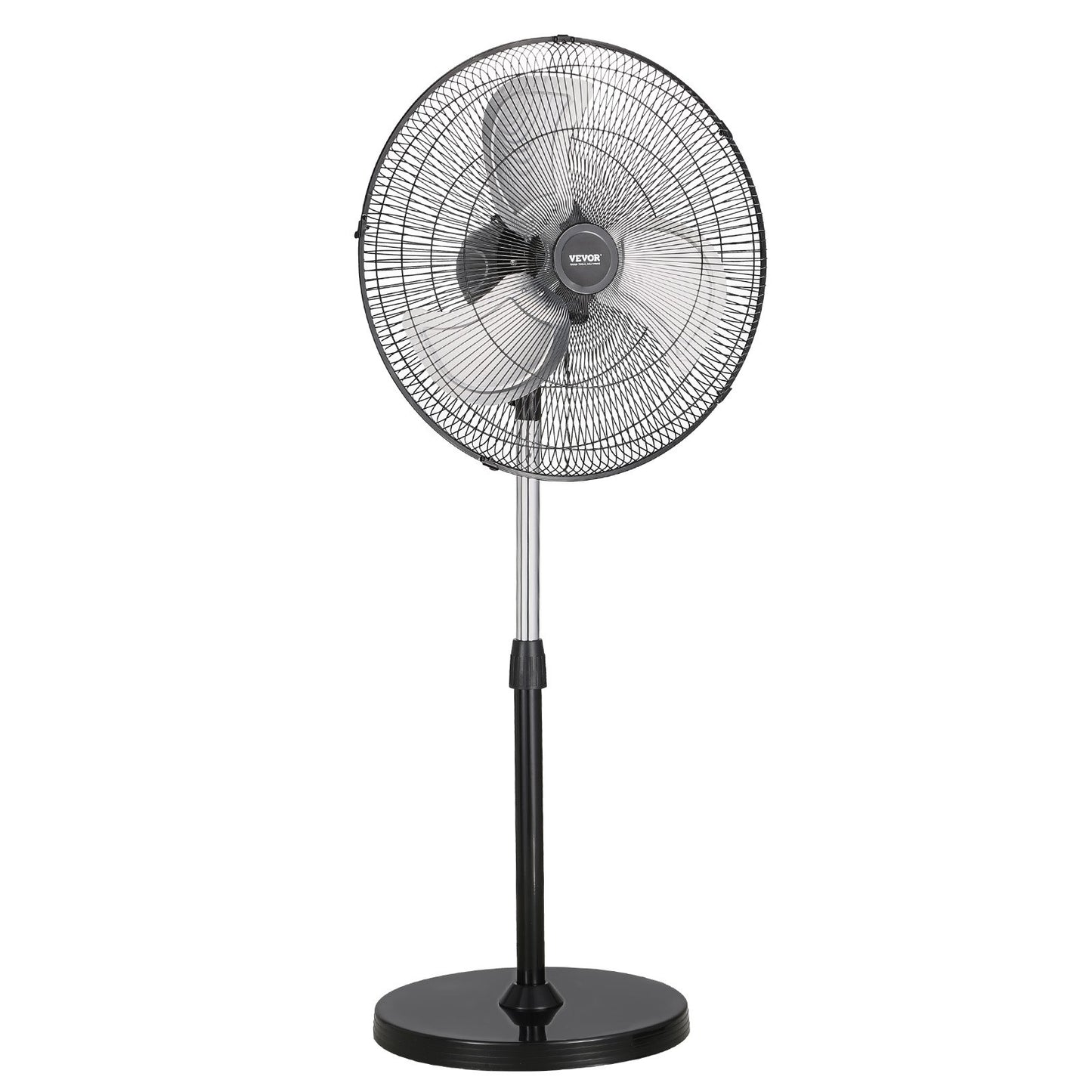 Industrial Pedestal Fan, Oscillating Standing Fan, High Power Shop Fan, Commercial Garage Fan, Warehouse Cooling Fan, Adjustable Pedestal Fan, Zainzio Industrial Fan