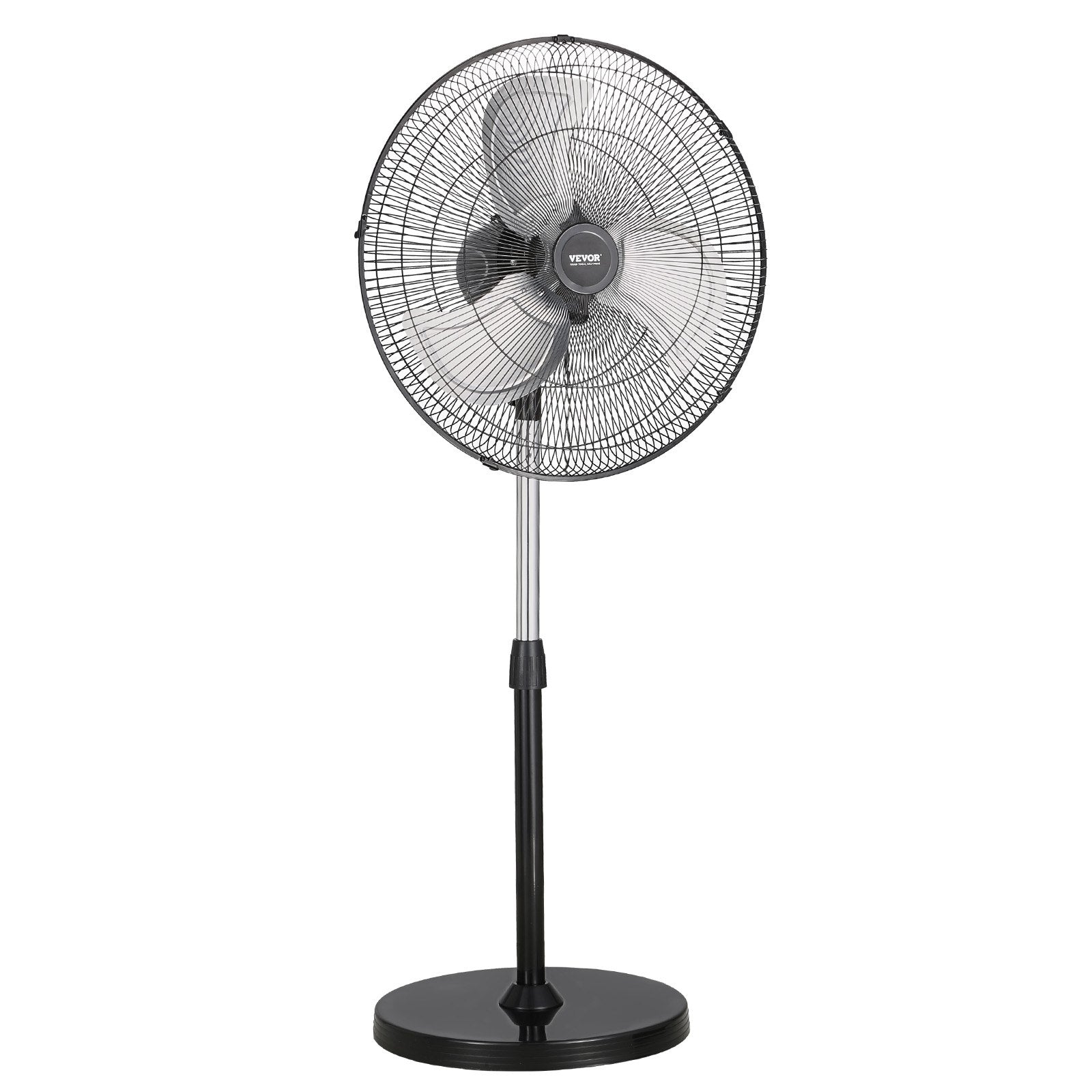 Industrial Pedestal Fan, Oscillating Standing Fan, High Power Shop Fan, Commercial Garage Fan, Warehouse Cooling Fan, Adjustable Pedestal Fan, Zainzio Industrial Fan