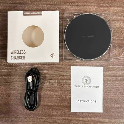 Wireless Charging Pad, Ultra Thin Charger, Zainzio Power, Aluminum Qi Charger, Fast Charging Disc, Slim Phone Charger, Type C Charging Pad