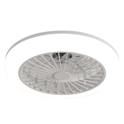 Enclosed Ceiling Fan, Bladeless Ceiling Fan, Low Profile Fan, Flush Mount Fan, Small Ceiling Fan Light, Quiet Bedroom Fan, White Cage Ceiling Fan, Zainzio fan