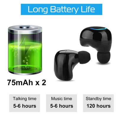 TWS Wireless Earbuds, Bluetooth Stereo Headphones, Zainzio Audio, Noise Reducing Earbuds, Portable Charging Pod, Hands-free Earphones, White TWS Earbuds