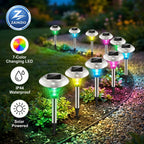 Color Changing Solar, Pathway Lighting, Zainzio Landscape, Waterproof Garden Lights, Outdoor LED Stakes, Bulk Solar Lights, Yard Decor