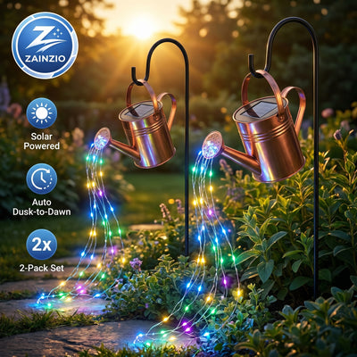 Solar Watering Can, Copper Garden Lights, Zainzio Landscape, Cascading Fairy Lights, Outdoor Hanging Lantern, Garden Art Decor, Waterproof Path Lights