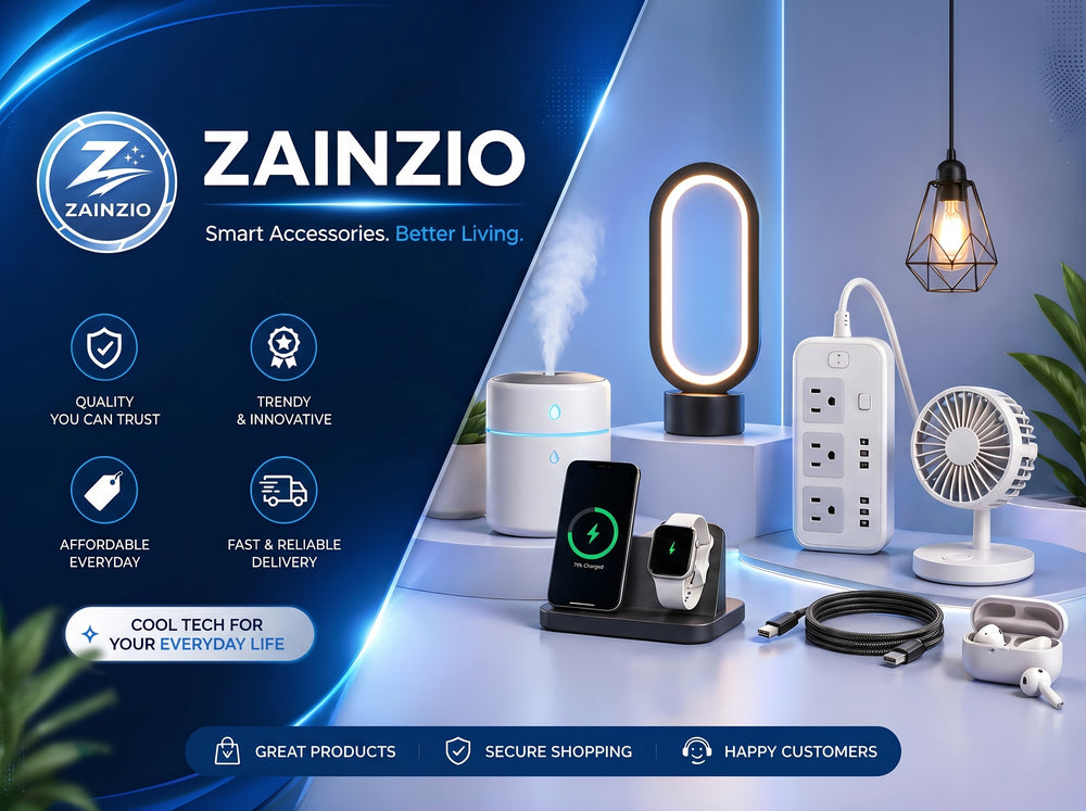 Zainzio — affordable tech accessories including LED lights, charging gear, and smart home gadgets for everyday use