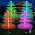Zainzio 4 Pack Solar Jellyfish Garden Lights, Color-Changing Fiber Optic Stakes