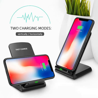 Wireless Charging Stand, Qi Fast Charger, Zainzio Tech, Desktop Phone Dock, iPhone Wireless Charger, Android Charging Pad, Universal Phone Holder