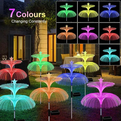 Solar Jellyfish Lights, Fiber Optic Garden, Zainzio Landscape, Color Changing Solar, Outdoor Yard Decor, Gardening Gifts, Starry Path Lights