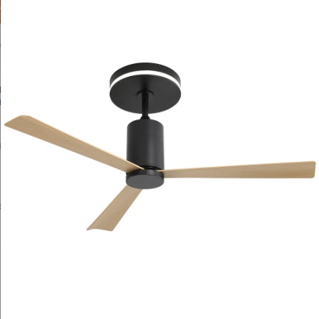 Flush Mount Ceiling Fan, 52 Inch Ceiling Fan, Ceiling Fan with Light, Quiet DC Motor Fan, Modern Wood Ceiling Fan, Low Profile Fan, Indoor Outdoor Patio Fan, Zainzio