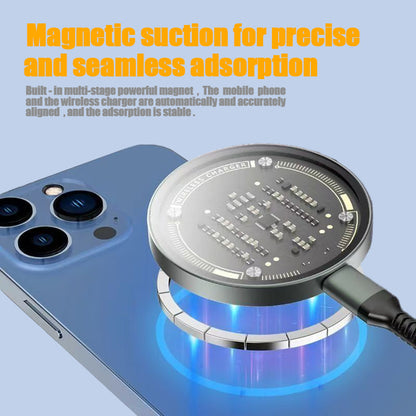 Magnetic Wireless Charger, 15W Fast Charger, Zainzio Wireless, iPhone Magnetic Charging, Ultra Thin Charger, Qi Fast Charging Pad, Snap On Phone Charger