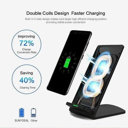 Wireless Charging Stand, Qi Fast Charger, Zainzio Tech, Desktop Phone Dock, iPhone Wireless Charger, Android Charging Pad, Universal Phone Holder