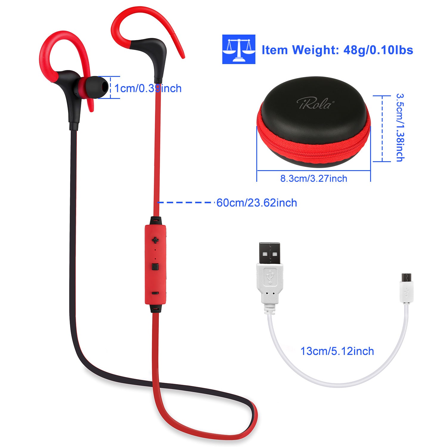 Wireless Sport Headset, Bluetooth Running Earbuds, Zainzio Audio, Noise Cancelling Headphones, Sweatproof Sport Earphones, Hiking Wireless Earbuds, Secure Fit Headset