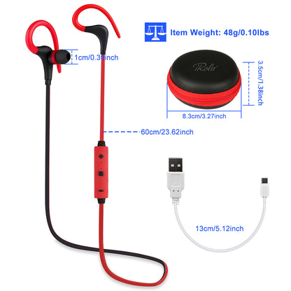 Wireless Sport Headset, Bluetooth Running Earbuds, Zainzio Audio, Noise Cancelling Headphones, Sweatproof Sport Earphones, Hiking Wireless Earbuds, Secure Fit Headset