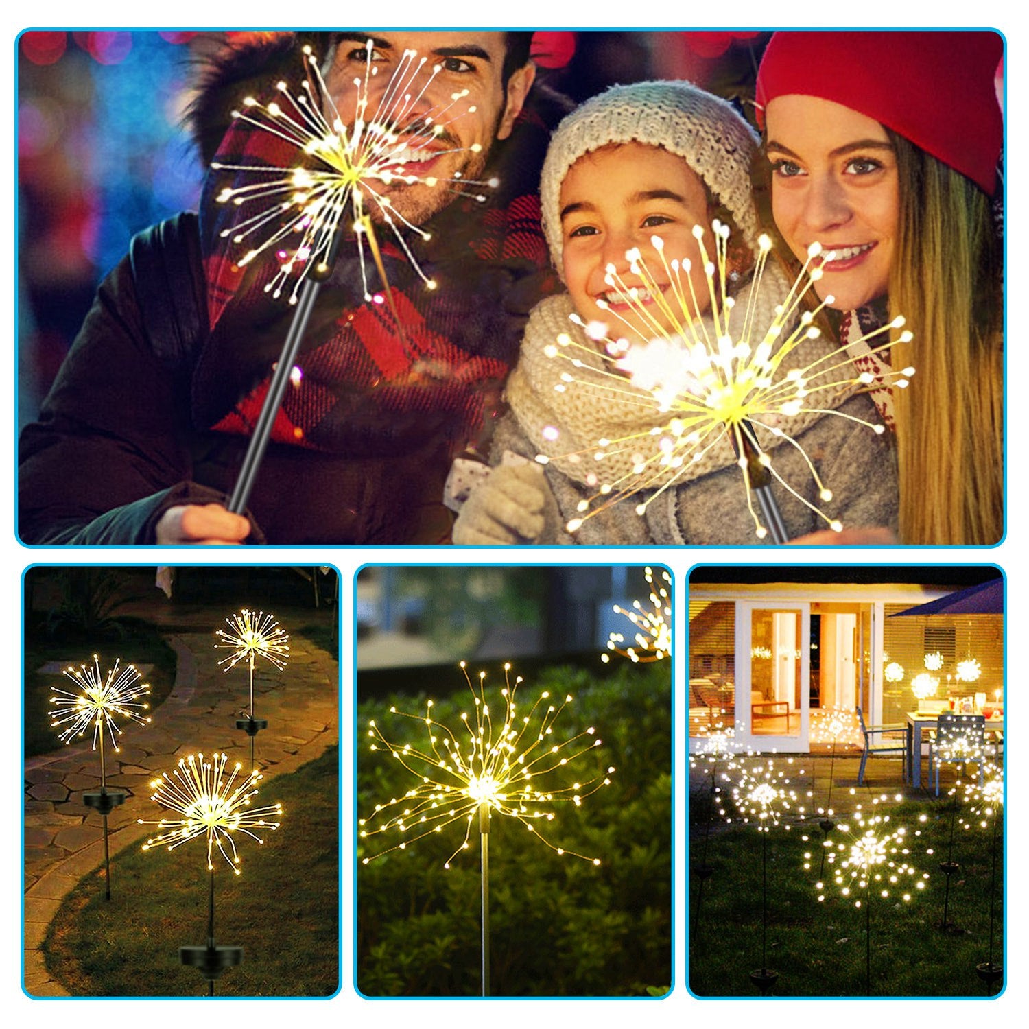 Solar Firework Lights, Starburst Garden Lights, Zainzio Landscape, Waterproof Outdoor Lights, LED Path Lighting, Solar Yard Decor, Holiday Garden Lights