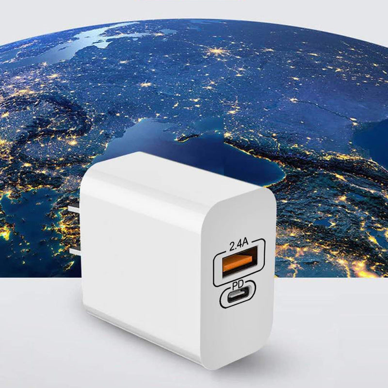 Travel Wall Charger, 2.4A Fast Charger, Zainzio Power Block, USB Plug Adapter, Dual Voltage Charger, Compact Phone Charger, Android Wall Plug
