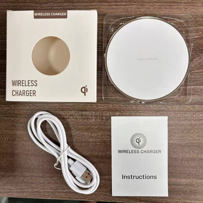 Wireless Charging Pad, Ultra Thin Charger, Zainzio Power, Aluminum Qi Charger, Fast Charging Disc, Slim Phone Charger, Type C Charging Pad