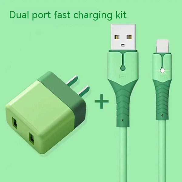 Fast Charging Kit, Dual Port Charger, Zainzio Power, TPE Charging Cable, Cute Phone Charger, Type C Cable, iPhone Charger Block